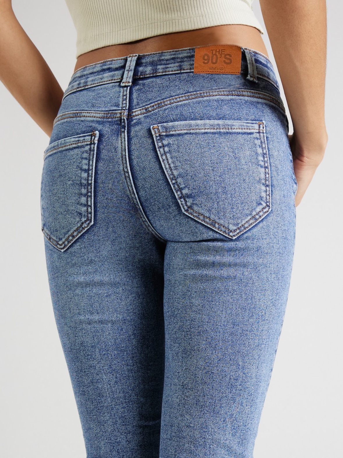 Дамски светлосини slim дънки - Image 4