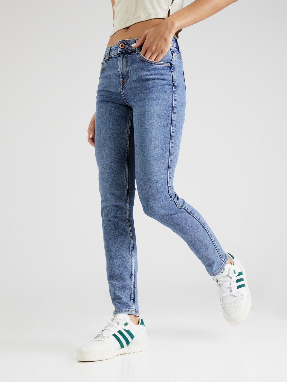 Дамски светлосини slim дънки