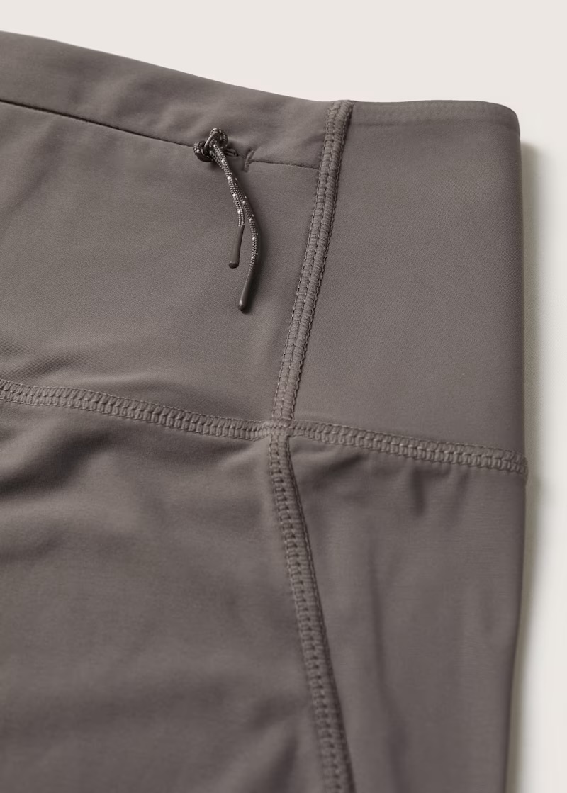 Дамски спортен клин с висока талия в сиво - Image 4